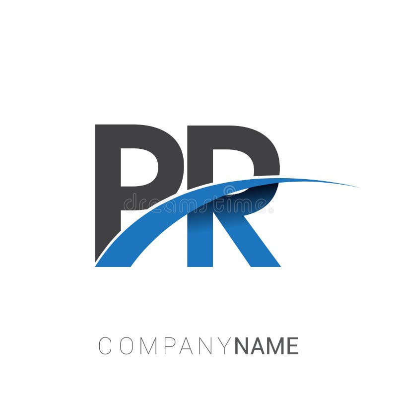 Le nom de la société de la marque la lettre initiale RP a coloré le design bleue et grise de bruissement Logo de vecteur pour l'i