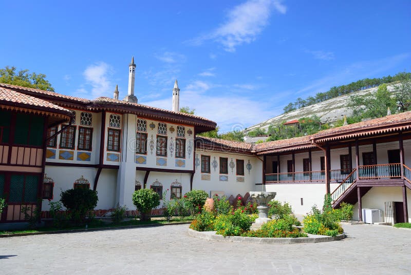 Le palais de Khan dans Bakhchisarai crimea photographie stock Le palais de Khan dans Bakhchisarai crimea photographie stock
