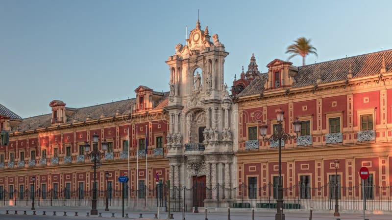 Le Palais de San Telmo timelapse hyperlapse à Séville Espagne clips vidéos