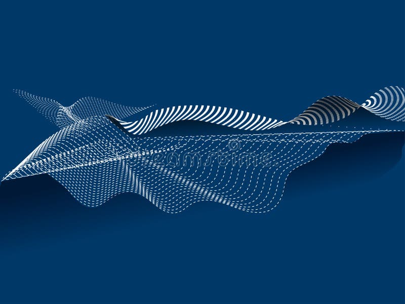 Le particelle digitali a flusso dinamico futuristico astratte illustrazione vettoriale Le particelle digitali a flusso dinamico futuristico astratte illustrazione vettoriale