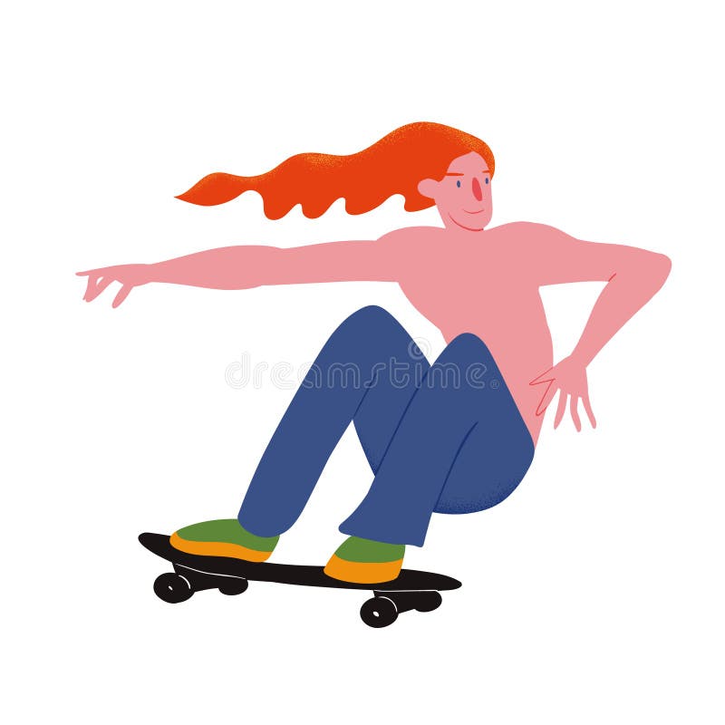Le patineur de gar?on Type avec le ressac nu de torse sur la planche ? roulettes Objet d'isolement par illustration de vecteur illustration stock Le patineur de gar?on Type avec le ressac nu de torse sur la planche ? roulettes Objet d'isolement par illustration de vecteur illustration stock