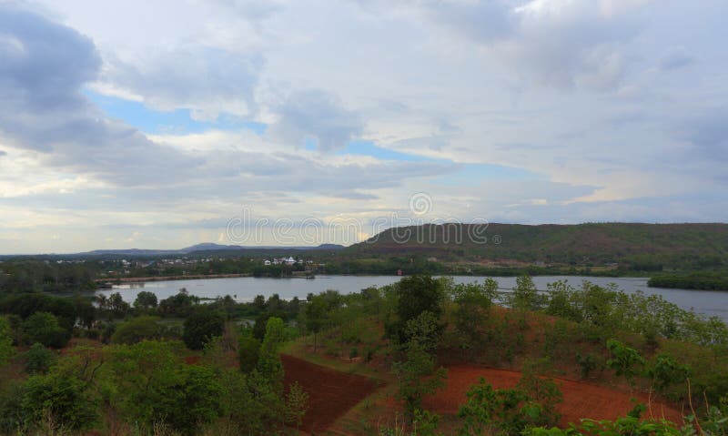 Le paysage naturel, kagdi prennent le lac, Banswara, Ràjasthàn l'Inde images stock Le paysage naturel, kagdi prennent le lac, Banswara, Ràjasthàn l'Inde images stock