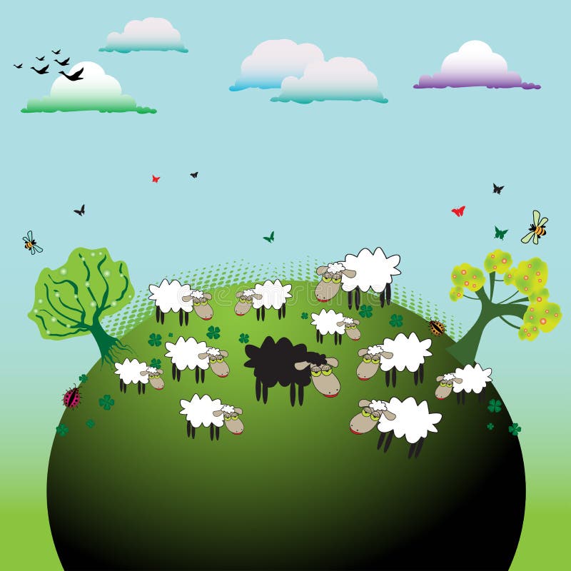Le pecore nere illustrazione vettoriale Le pecore nere illustrazione vettoriale