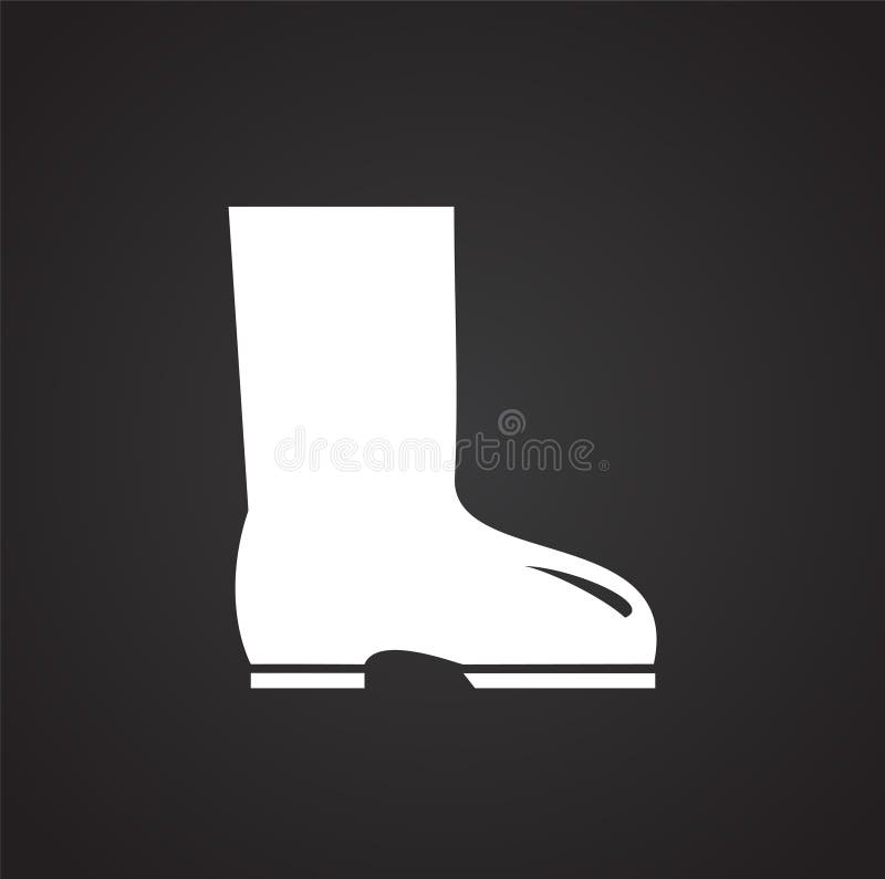 Le pied portent la protection sur le fond noir illustration de vecteur Le pied portent la protection sur le fond noir illustration de vecteur