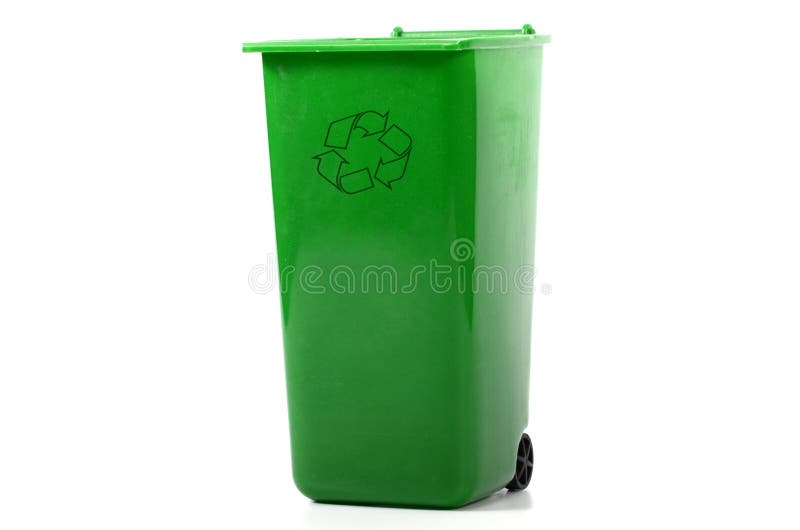 Le plastique vert vide réutilisent la poubelle d'isolement