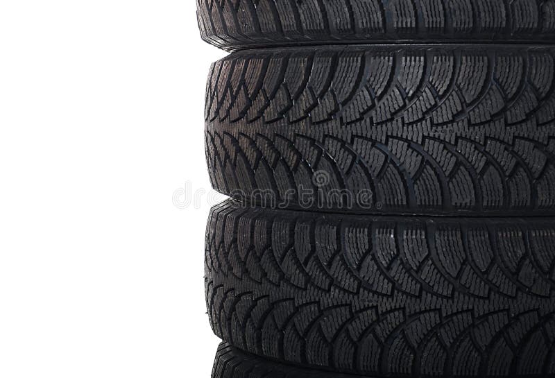 The automobile tire isolated on white background. The automobile tire isolated on white background