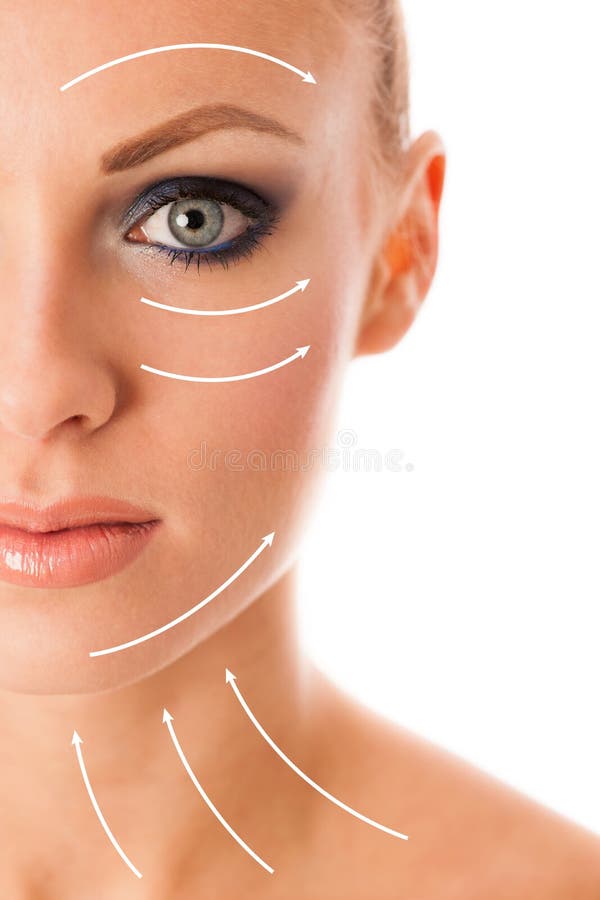 Le portrait de beauté de la femme avec le maquillage parfait, smokey observe, complètement images libres de droits Le portrait de beauté de la femme avec le maquillage parfait, smokey observe, complètement images libres de droits