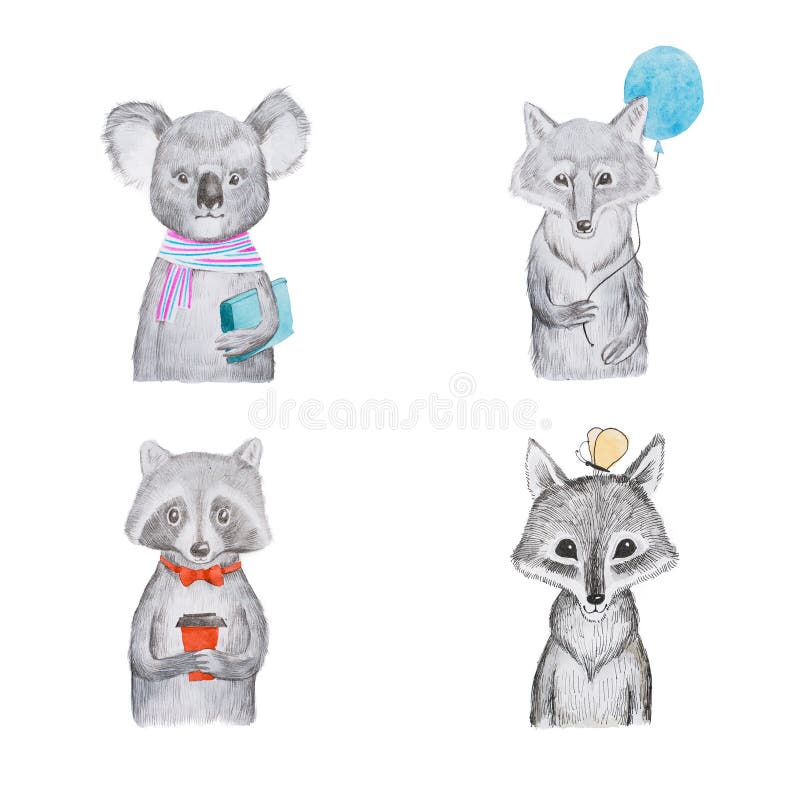 Portrait De Koala Avec L'écharpe Et Les Bouche-oreilles Illustration Stock  - Illustration du saison, décoratif: 84300611