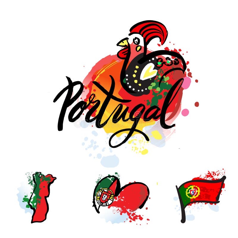 Page De Garde Portugais Le Portugal Le Logo De Destination De Voyage Illustration de Vecteur