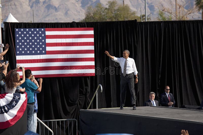 President Barack Obama appears at Presidential Campaign Rally, November 1, 2012, at Cheyenne Sports Complex, North Las Vegas, Nevada. President Barack Obama appears at Presidential Campaign Rally, November 1, 2012, at Cheyenne Sports Complex, North Las Vegas, Nevada