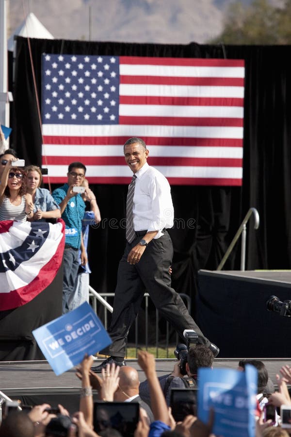 President Barack Obama appears at Presidential Campaign Rally, November 1, 2012, at Cheyenne Sports Complex, North Las Vegas, Nevada. President Barack Obama appears at Presidential Campaign Rally, November 1, 2012, at Cheyenne Sports Complex, North Las Vegas, Nevada