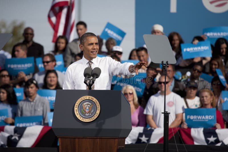 President Barack Obama appears at Presidential Campaign Rally, November 1, 2012, at Cheyenne Sports Complex, North Las Vegas, Nevada. President Barack Obama appears at Presidential Campaign Rally, November 1, 2012, at Cheyenne Sports Complex, North Las Vegas, Nevada