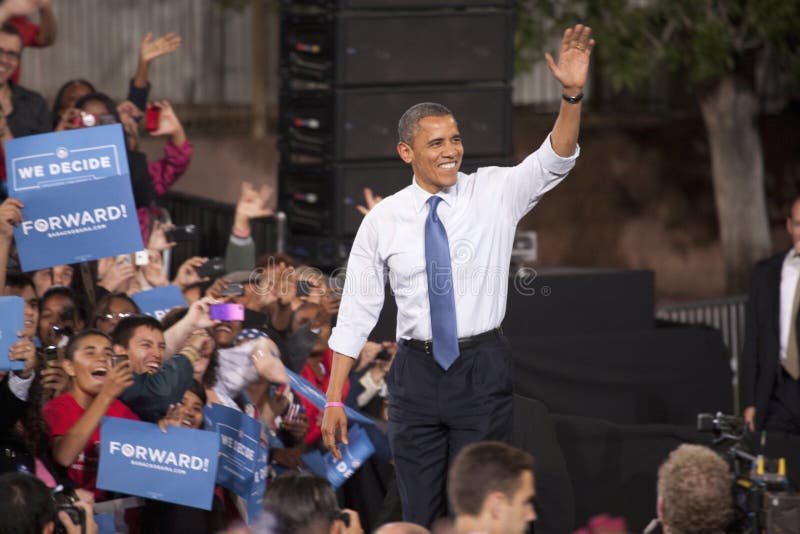 President Barack Obama at Presidential Campaign Rally, October 24, 2012, Doolittle Park, Las Vegas, Nevada. President Barack Obama at Presidential Campaign Rally, October 24, 2012, Doolittle Park, Las Vegas, Nevada