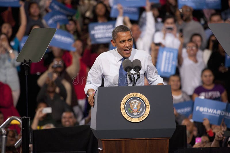 President Barack Obama at Presidential Campaign Rally, October 24, 2012, Doolittle Park, Las Vegas, Nevada. President Barack Obama at Presidential Campaign Rally, October 24, 2012, Doolittle Park, Las Vegas, Nevada