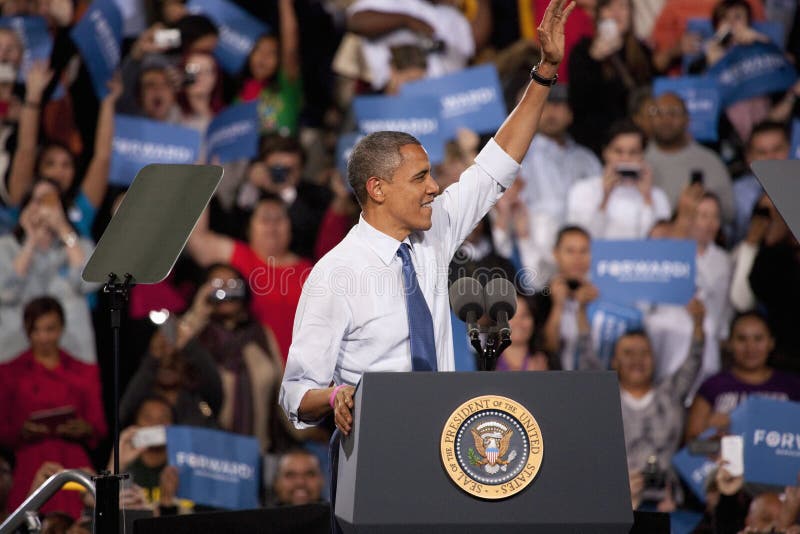 President Barack Obama at Presidential Campaign Rally, October 24, 2012, Doolittle Park, Las Vegas, Nevada. President Barack Obama at Presidential Campaign Rally, October 24, 2012, Doolittle Park, Las Vegas, Nevada