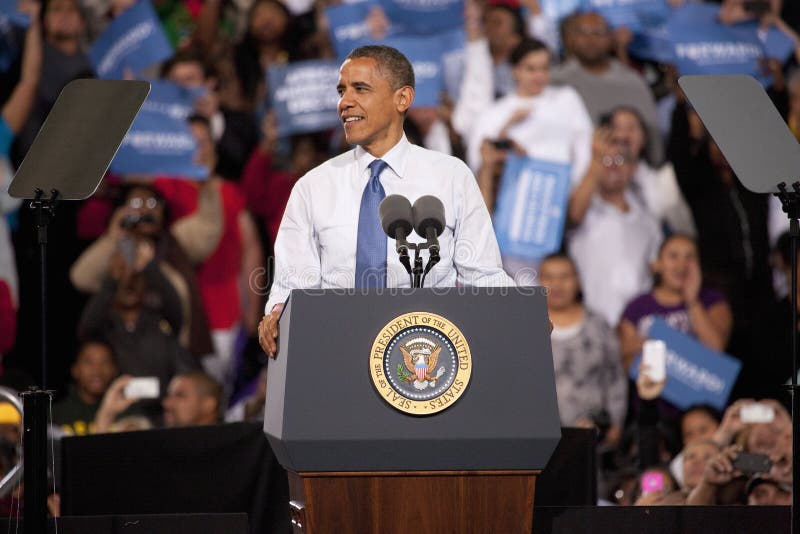 President Barack Obama at Presidential Campaign Rally, October 24, 2012, Doolittle Par k in Las Vegas, Nevada. President Barack Obama at Presidential Campaign Rally, October 24, 2012, Doolittle Par k in Las Vegas, Nevada