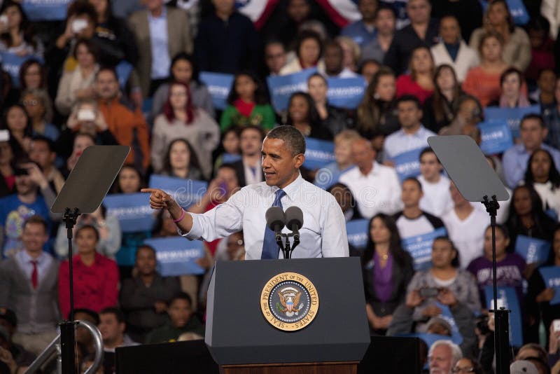 President Barack Obama at Presidential Campaign Rally, October 24, 2012, Doolittle Park, Las Vegas, Nevada. President Barack Obama at Presidential Campaign Rally, October 24, 2012, Doolittle Park, Las Vegas, Nevada