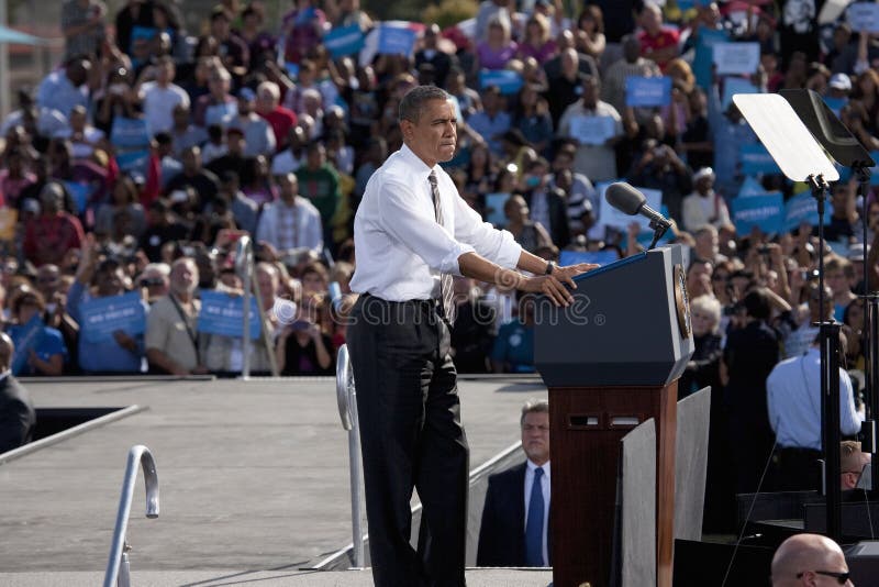 President Barack Obama appears at Presidential Campaign Rally, November 1, 2012, at Cheyenne Sports Complex, North Las Vegas, Nevada. President Barack Obama appears at Presidential Campaign Rally, November 1, 2012, at Cheyenne Sports Complex, North Las Vegas, Nevada