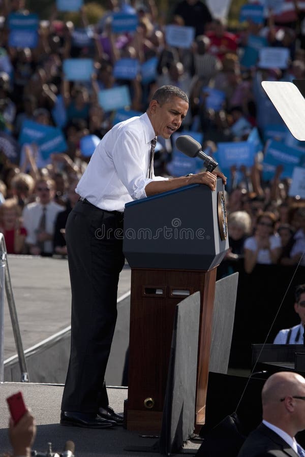 President Barack Obama appears at Presidential Campaign Rally, November 1, 2012, at Cheyenne Sports Complex, North Las Vegas, Nevada. President Barack Obama appears at Presidential Campaign Rally, November 1, 2012, at Cheyenne Sports Complex, North Las Vegas, Nevada