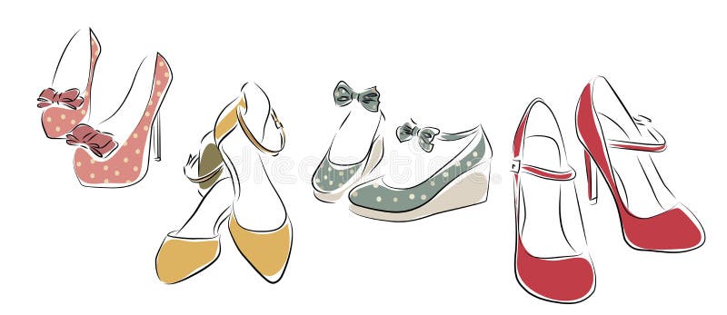 le ramassage chausse la femme illustration stock le ramassage chausse la femme illustration stock