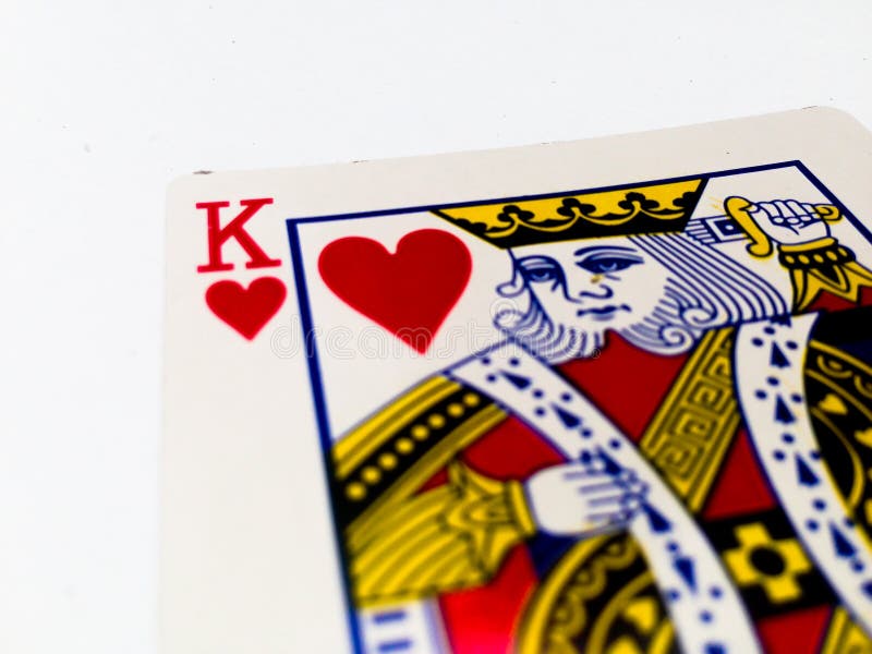 Le Roi Hearts Card avec le fond blanc photos libres de droits Le Roi Hearts Card avec le fond blanc photos libres de droits