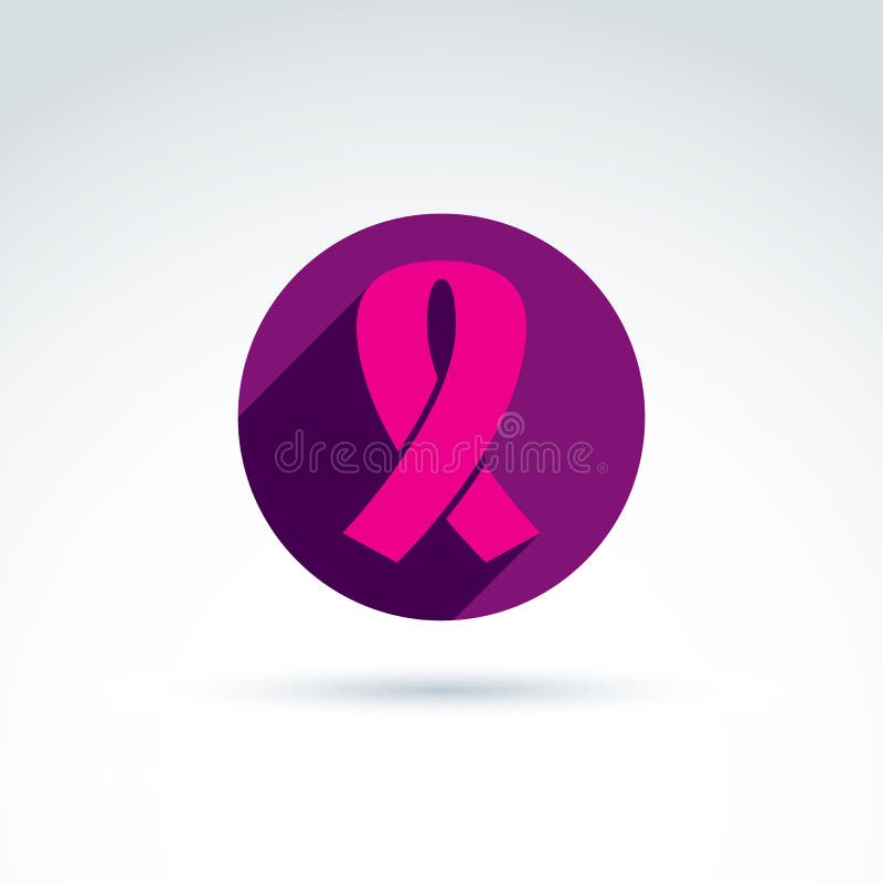 Le ruban de cancer du sein placé sur un cercle pourpre, dirigent healthcar illustration de vecteur Le ruban de cancer du sein placé sur un cercle pourpre, dirigent healthcar illustration de vecteur