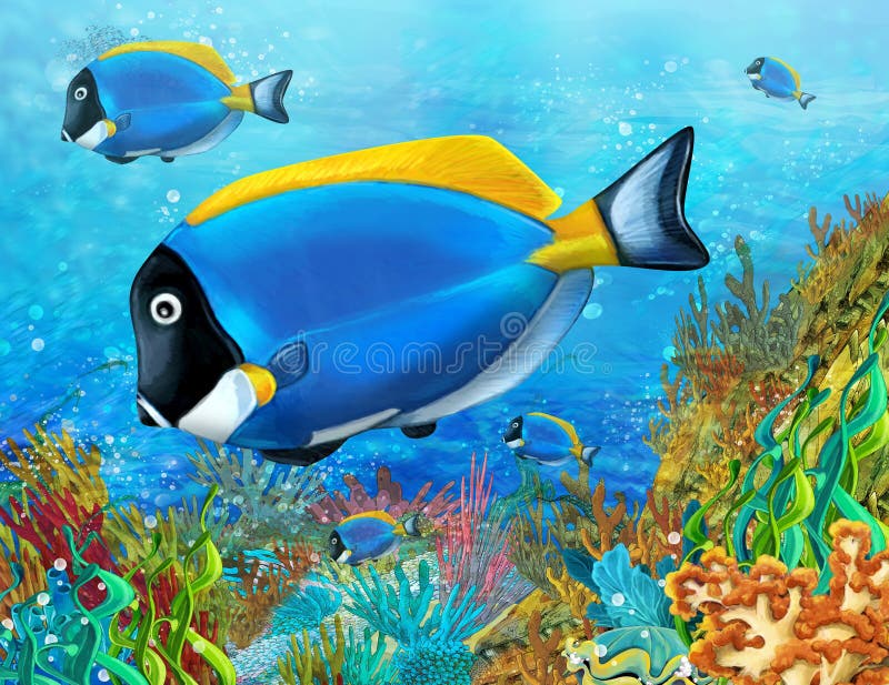 Le récif coralien - illustration pour les enfants illustration de vecteur Le récif coralien - illustration pour les enfants illustration de vecteur