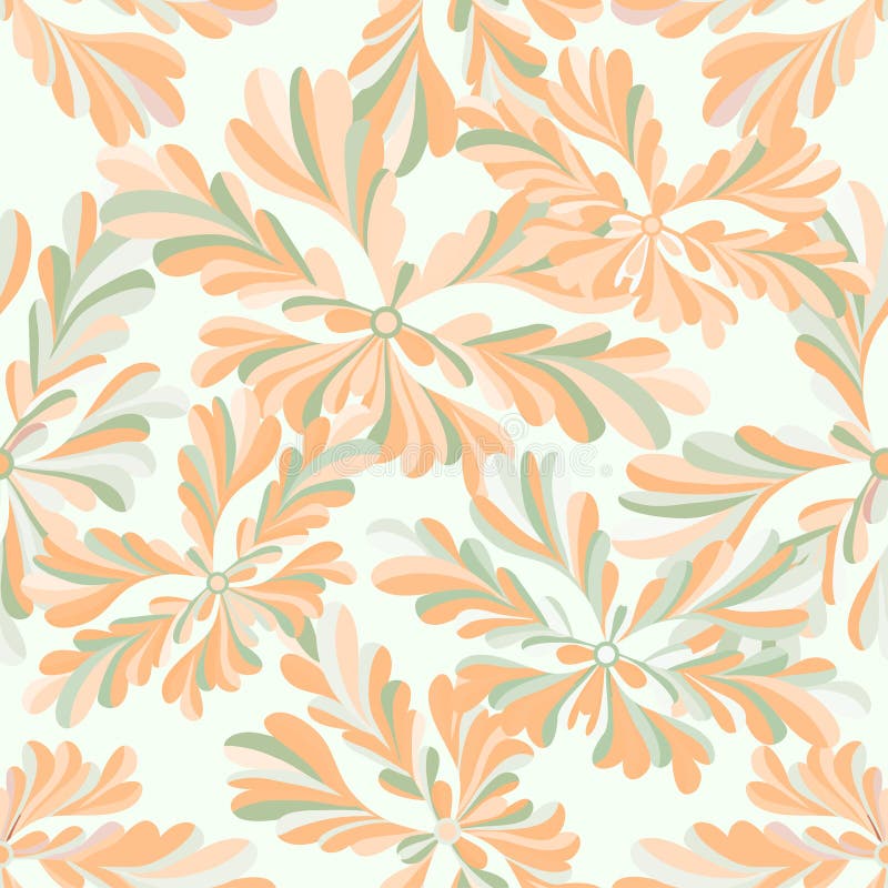Le résumé sensible fleurit le modèle sans couture sur un fond blanc illustration de vecteur