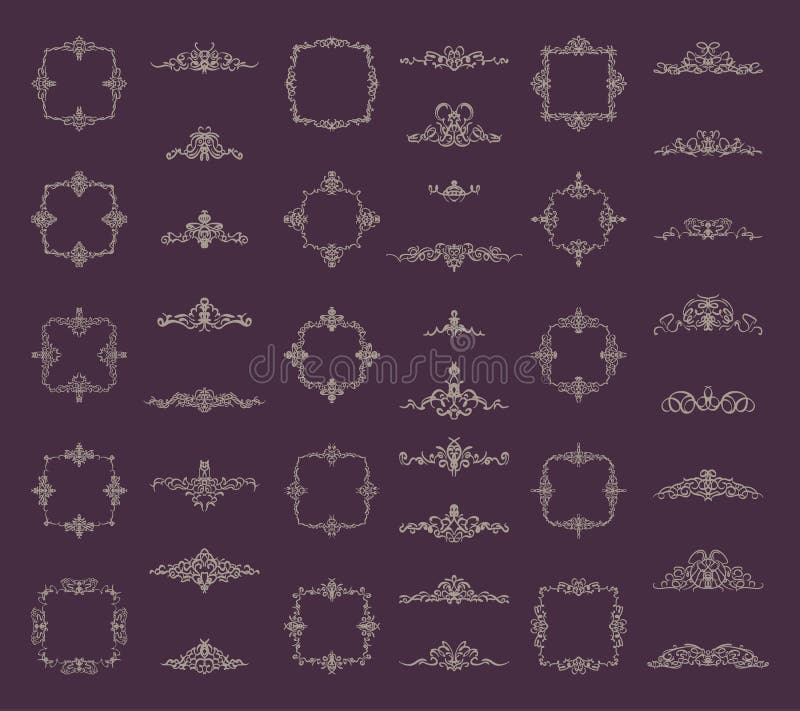 Le rétro ornement de rosette et de victorian pour la décoration textotent illustration libre de droits Le rétro ornement de rosette et de victorian pour la décoration textotent illustration libre de droits