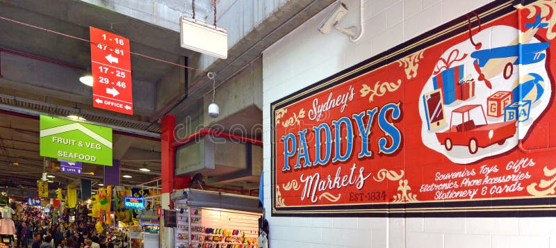 Le ` s de paddy lance Sydney New South Wales Australia sur le marché photos libres de droits Le ` s de paddy lance Sydney New South Wales Australia sur le marché photos libres de droits