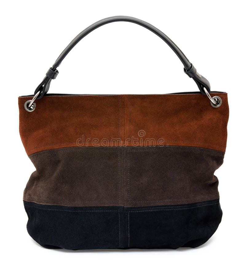 Le sac à main des dames de suède image stock Le sac à main des dames de suède image stock