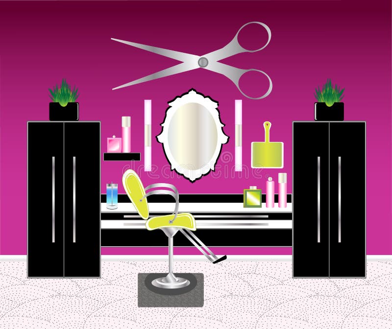 Le salon de cheveu illustration libre de droits Le salon de cheveu illustration libre de droits