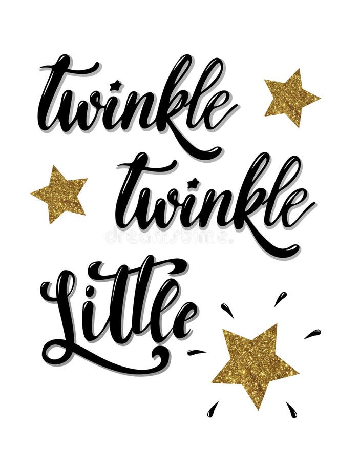 Le scintillement de scintillement peu de main d'étoile a marqué avec des lettres l'expression décorée par les étoiles texturisées illustration libre de droits Le scintillement de scintillement peu de main d'étoile a marqué avec des lettres l'expression décorée par les étoiles texturisées illustration libre de droits