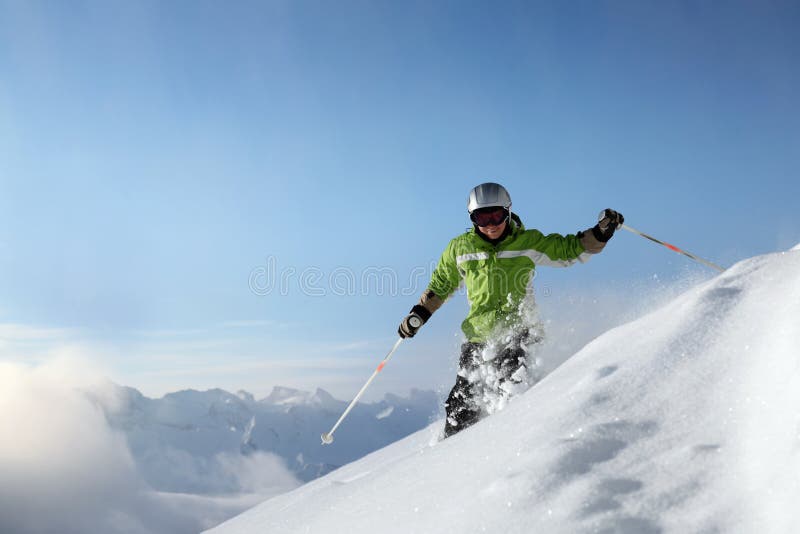 le sikt för skier royaltyfri fotografi le sikt för skier royaltyfri fotografi