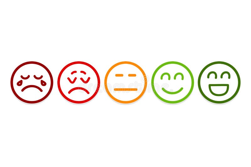 Le smiley fait face ? des ic?nes d'estimation E illustration de vecteur Le smiley fait face ? des ic?nes d'estimation E illustration de vecteur