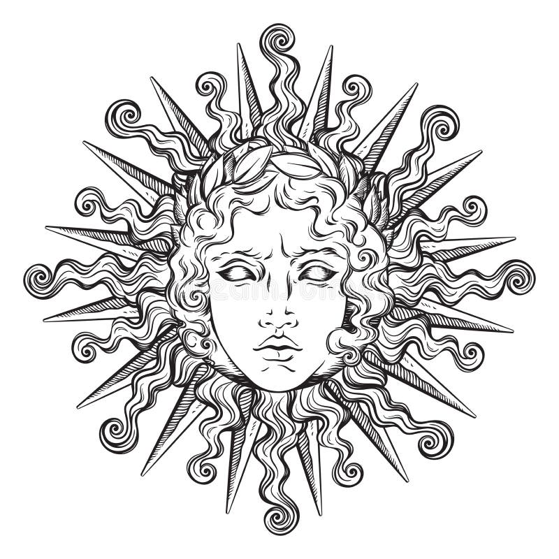 Le Soleil Noir Et Blanc Stock Illustrations, Vecteurs, & Clipart