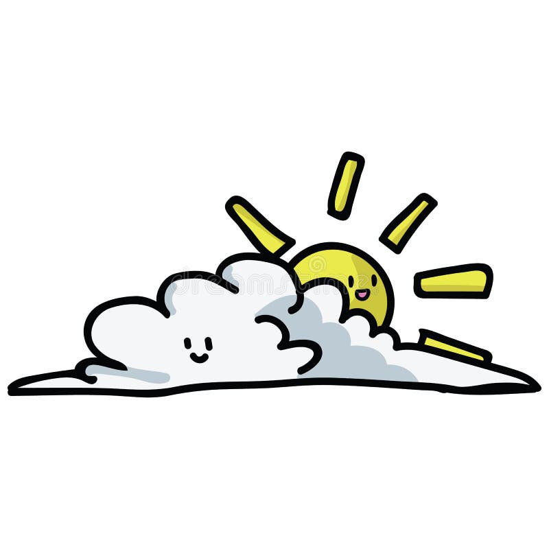 Le soleil nuageux mignon avec l'ensemble de motif d'illustration de vecteur de bande dessin?e de visage de kawaii Ic?nes tir?es p illustration de vecteur Le soleil nuageux mignon avec l'ensemble de motif d'illustration de vecteur de bande dessin?e de visage de kawaii Ic?nes tir?es p illustration de vecteur