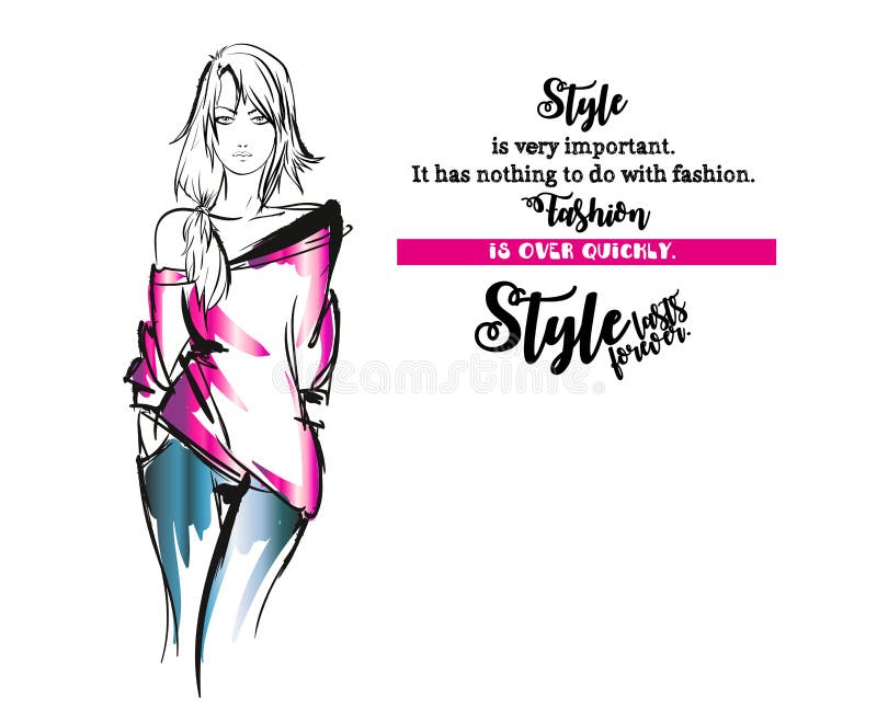 Le style est très important La mode est terminée rapidement illustration libre de droits Le style est très important La mode est terminée rapidement illustration libre de droits