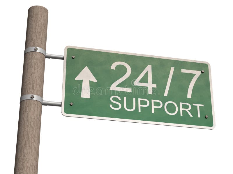 Le support à la clientèle se connectent le fond blanc illustration libre de droits