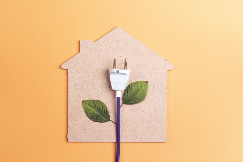 Le symbole de Chambre avec la prise aiment une usine l'argent de fixation d'énergie de concept d'ampoule sauvegardent des jeunes image stock Le symbole de Chambre avec la prise aiment une usine l'argent de fixation d'énergie de concept d'ampoule sauvegardent des jeunes image stock