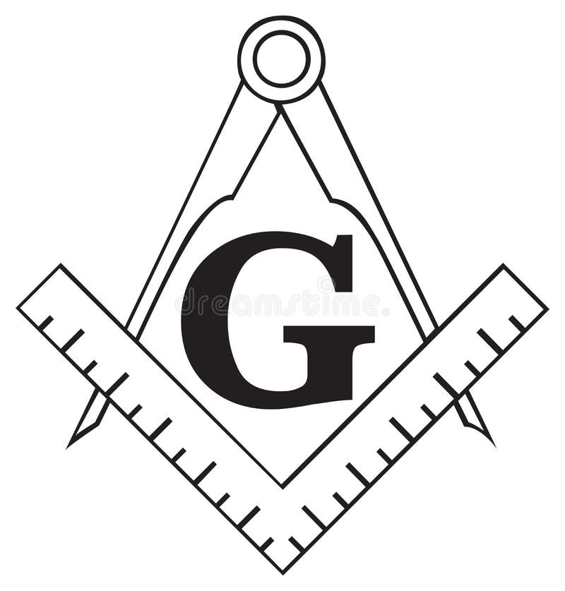 Le symbole maçonnique de grand dos et de compas, franc-maçon