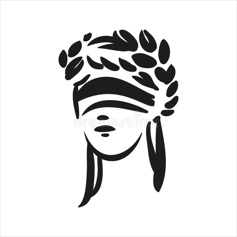 Le symbole se reposant de la justice Themis font face vecteur illustration de schéma sur le fond blanc illustration de vecteur Le symbole se reposant de la justice Themis font face vecteur illustration de schéma sur le fond blanc illustration de vecteur