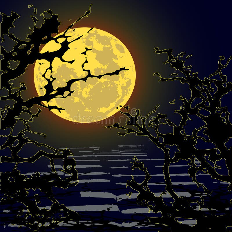 Le ` t de Don vont marcher dans les bois - horreur - Halloween illustration de vecteur Le ` t de Don vont marcher dans les bois - horreur - Halloween illustration de vecteur