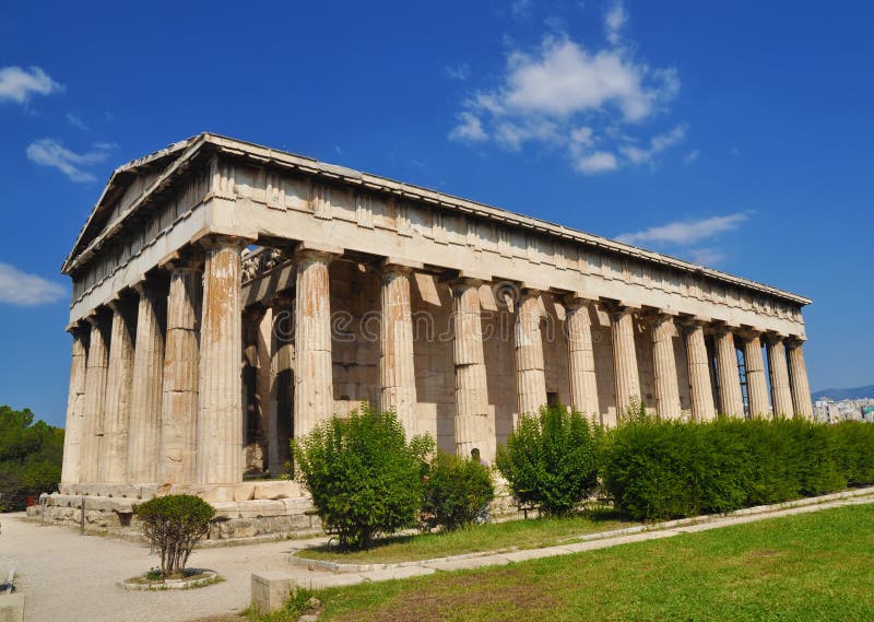 Le temple de Hephaestus, Athéna, Grèce images stock Le temple de Hephaestus, Athéna, Grèce images stock
