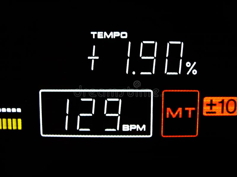 Le tempo est 129 BPM photo libre de droits Le tempo est 129 BPM photo libre de droits