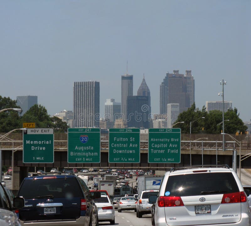 Le trafic d'Atlanta photos stock Le trafic d'Atlanta photos stock
