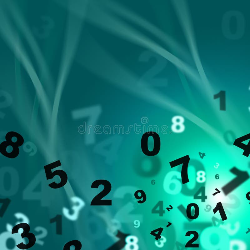 Nombres Mathématiques Signifie Train Éduquer Et Appris illustration stock