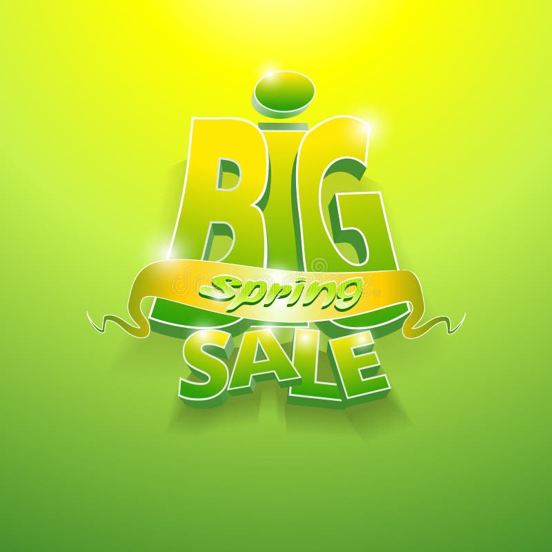 le vecteur 3d exprime la grande vente de ressort illustration stock le vecteur 3d exprime la grande vente de ressort illustration stock