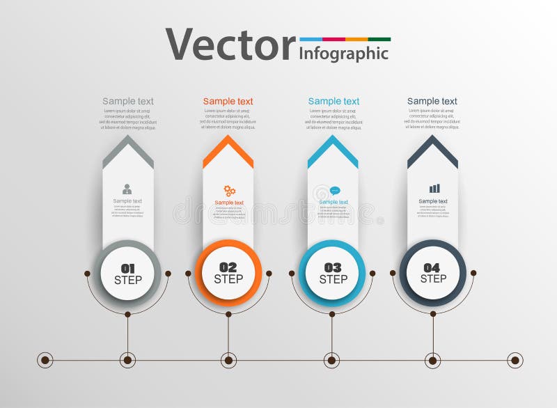 Le vecteur de conception d'infographics de chronologie peut être employé pour la disposition de déroulement des opérations, diagr illustration de vecteur Le vecteur de conception d'infographics de chronologie peut être employé pour la disposition de déroulement des opérations, diagr illustration de vecteur