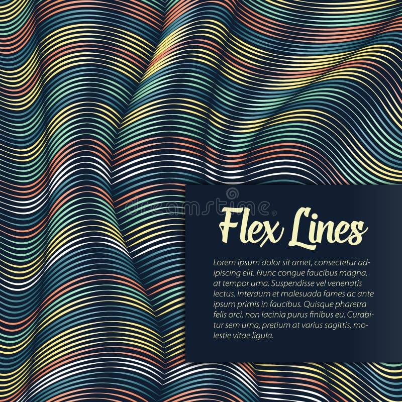 Le vecteur déformé raye le fond Rayures flexibles tordues comme soie formant les plis volumétriques illustration de vecteur Le vecteur déformé raye le fond Rayures flexibles tordues comme soie formant les plis volumétriques illustration de vecteur